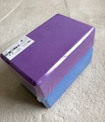 H&S Blue & Purple Yoga Blocks Set of 2 - High Density EVA Foam 23×15× 8cm NEW! 