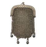 19th Century Sterling Silver Small Chatelaine Coin Purse Antique c1880s