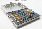 42 Pcs Dental Implant Drill Set Ratchet Surgical Drill Drivers Conical Kit
