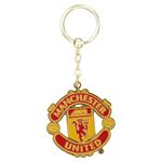 MANCHESTER UNITED FC RED METAL CLUB CREST CAR KEYCHAIN KEYRING KEY RING Gift MFC