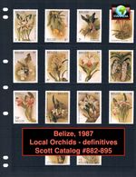 $23.50 Scott Value - 1987 BELIZE Orchids Flowers definitives CV MNH NH UMM