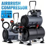 Airbrush Tank With Compressor Double Action Air Brush Spray Gun Kit 220V 1450RPM
