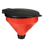 Heavy Duty 10" Fuel Funnel with Lid Filter 2" BSP Thread IBC 6" Cap Tank Adapter