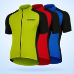 Men's Cycling Jersey Short Sleeve Full Zip Bicycle Top Road Bike Shirt