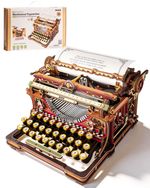 ROKR 3D Wooden Puzzles for Adults Gifts Vintage Typewriter Model Kit to Build