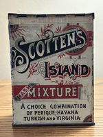 ANTIQUE VERY RARE Island Mixture Empty Tobacco Tin Daniel Scotten Co Detroit MI