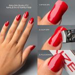 Glaize stick-on Gel Pedicure Starter Kit Glaize starter kit 2 colours pink & red