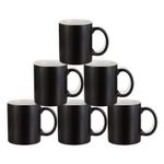 Set of Pack Sublimation Colour Changing Mugs, Heat Sensitive Black Ceramic Mug