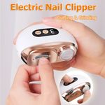 3 in 1 Electric Nail Clippers File Polisher Safe Automatic Trimmer Rechargeable