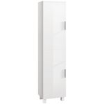 HOMCOM Tall Storage Cabinet with Adjustable Shelves and Double Doors
