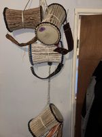 Yoruba African Talking Drum with Stick Ilu GaN GaN( JUJU,Fuji,Apala,
