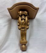 Vintage Ornate Pillar Style Hand Carved Solid Wood Wall Shelf Wall Corbel