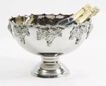 Retro Collections Victorian style Silver/Nickle Plated Punch Bowl Champagne USED
