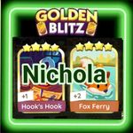 monopo_ly go golden blitz stickers 1 x Hook's Hook & 1 x Fox Ferry  instant send