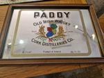 Rare Paddy Old Irish Whisky Mirror - Cork Distilleries Company  - 33cm x  23cm