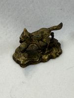 Tiffany Studios Bronze Wolf Figurine Small Size 2 x 1.5”