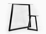 Box Frame BENCH Legs Industrial Trapezium Design For Office Desk Dining - PAIR