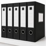 A4 Box File 5 PCs - 75mm Document Storage Foldable Plastic Box for Home & Office