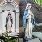 14" Blessed Virgin Mary Statue Our Lady Grace Memorial Garden Immaculate Heart