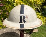 WW2 HOME FRONT RESCUE PARTY SUPERVISOR WHITE HELMET 1939 UNTOUCHED SUPER EXAMPLE