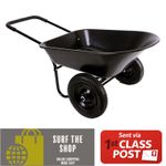 Garden WHEELBARROW 150kg Heavy Duty 85L Plastic Yard Barrow 2 Wheels Pneumatic