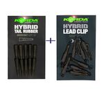 Korda Hybrid Lead Clips and Hybrid Tail Rubber Combo Deal New All Colours
