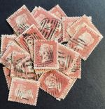 Sg40 1d Penny Red Stars x25 Good Used (Lot 2474)