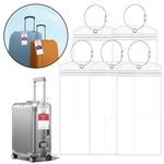 5 Pack Cruise Luggage Tag Holder, Waterproof Label Holders Clear Travel Durable