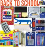 SCHOOL STATIONARY 90PC SET PEN PENCIL MEMO RULER MARKER STATIONERY BACK TO CLASS