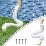 2-Pack Telescopic Rain Gutter Downpipe Extension For Flood Prevention.