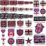 UK England Flag Embroidered Patch Iron On Sew On National Badge
