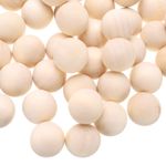20Pcs Wooden Round Balls 3/4" (20mm) Mini Round Craft Balls for DIY Project