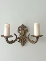 Vintage Brass Pair Ornate Antique Style Wall Sconce By Bronceart Torrent 2 Arm 