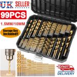 99Pcs Cobalt Drill Bits Set for Stainless Steel Metal HSS-Co Cobalt Bit Titanium