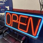 Fallon Neon Electric OPEN Sign BH-551095 Business Commercial 120V Blue Red