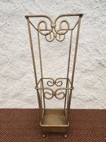 Cast Iron Metalgold Coloured Umbrella Stand Holder Vintage Style