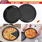 8"/10'' Microwave Oven Pan Chip Tray Dish Pizza Bacon Baking Non-Stick Trays