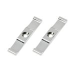 Chrome Turn Button x 2 - Cupboard Cabinet Door Gate Hutch Twist Latch Turnbutton