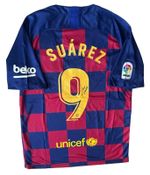 LUIS SUAREZ Rare Hand Signed 2019/20 FC Barcelona Home Football Shirt COA