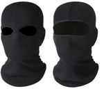 BALACLAVA BLACK MASK 1 HOLE/ 2HOLE FACE NECK COVER  STYLE POLYESTER PACK OF 2