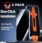 2 Pack-Privacy ScreenProtector Glass for iPhone 17Pro Max 13 14 15 16Pro Max 17e