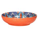 Orange Ceramic Bowl Tuscany Bohemian Soup Salad 22cm Mediterranean Boho Design