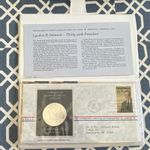 Postmasters of America LBJ 8c First Day Cover Silver Medallion COA