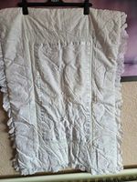 Claire De Lune White Cotton Embroidered Floral Unisex Baby Cot Nursery Quilt