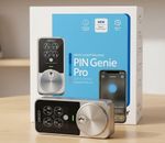 LOCKLY  Pin Genie Pro Satin Nickel Deadbolt Apple Home Key Wi-Fi Smart Lock