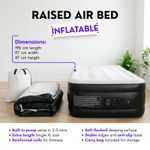 Single XL Air Bed Built-In Pump Inflatable Mattress Guest Bed Camping Travel