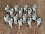 Set 15 Polished Stainless Steel Mini Sporks