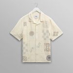 Wax London Didcot Ecru Doodle Embroidered Short Sleeve Shirt