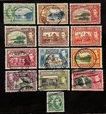 Travelstamps: 1938 Trinidad & Tobago Stamps - #50-60 & 52a-53a Used Set
