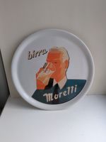 Birra Moretti Round Display Plate Ceramic Saturnia Italy Collector  (Dx31cm)